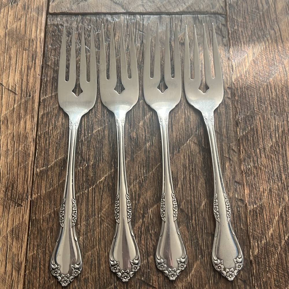 Oneida Mansfield Flatwear salad Forks (4)